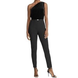 NWT Lauren RL One-shoulder‎ Velvet Jumpsuit Size 0